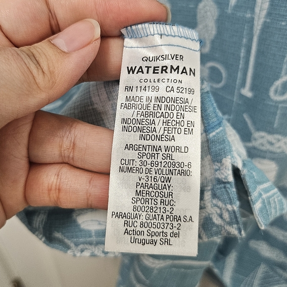 Quicksilver Watermans Collection Comfort Fit Blue Nautical Knots - Picture 12 of 13